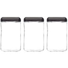 Pote De Vidro Com Tampa Tendenza 1 3l Kit 3 Peças Invicta - P