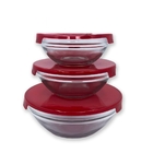 Pote De Vidro Com Tampa Vasilha Conjunto 3 Potes Hermetico Ve