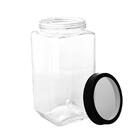 Pote De Vidro Com Tampa Visor Em Acrílico Gastro Preto 1,7l -