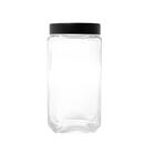 Pote De Vidro Com Tampa Visor Em Acrílico Gastro Preto 1,7l -