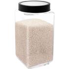 Pote De Vidro Com Tampa Visor Em Acrílico Gastro Preto 2,2l -