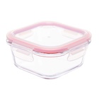 Pote De Vidro Hermético Invicta Quadrado Com Tampa 520ml.