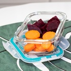 Pote De Vidro Hermético Marmita Tampa Plástico 370ml C Trava