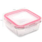 Pote De Vidro Hermético Quadrado Sanremo 330ml Marmita Com Ta