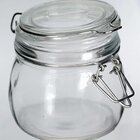 Pote De Vidro Hermético Tampa Conserva Com Vedação De 500ml