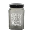 Pote De Vidro Para Mantimento Bon Appetit Preto 1,5 Litro - C