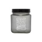 Pote De Vidro Para Mantimento Bon Appetit Preto 1 Litro - Cas