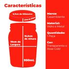 Pote De Vidro Para Mantimento Rose Gold 950ml 1 Peça - Casamb