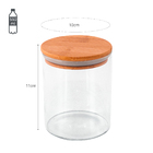 Pote De Vidro Porta Mantimentos Com Tampa De Bambu Vedação 55