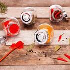 Pote De Vidro Porta Tempero Com Tampa 9 Peças 200ml - Casambi