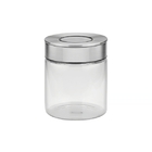 Pote De Vidro Purezza Com Tampa De Aco Inox 10 Cm 0,7 L Tramo
