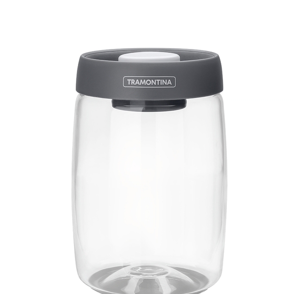 Pote De Vidro Purezza Com Tampa Plastica A Vacuo 1,2 L Tramon