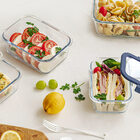 Pote De Vidro Retangular - Válvula Na Tampa - 1200ml - Neofla