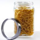 Pote De Vidro Tampa Metal Lyor Gastro 1,7l Prata Porta Mantim