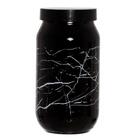 Pote Decorado Marmorizado Preto E Branco 1 Litro