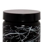 Pote Decorado Marmorizado Preto E Branco 425ml