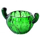 Pote Decorativo - Cacto Em Vidro Tipo Muranoverde 16cm X 10c