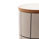 Pote Decorativo Cerâmica Tampa Bambu Turim Branco 12,5x10cm