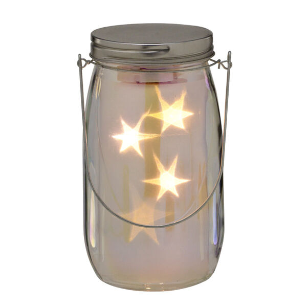 Pote Decorativo Com Tampa E Luz De Led Transparente 20cm Espr