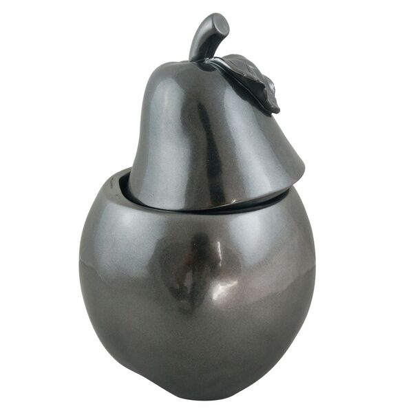 Pote Decorativo De Resina Cinza 17cm X 17cm X 25cm