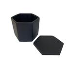 Pote Decorativo Preto Em Cimento Mart 12818