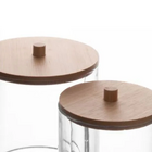 Pote Duplo Organizador Para Algodão Em Disco E Cotonete De Ac