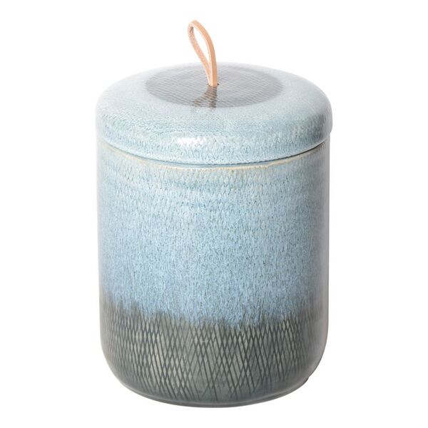 Pote Em Ceramica Preto E Cinza D16cm X 20 5cm