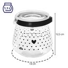 Pote Flip Hermético Com Corações Pretos 1 1 Litros - Wp Conne