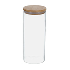 Pote Hermético 1,4l Vidro com Tampa Bambu Delinia