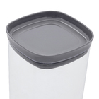 Pote Hermético 1,5 Litros Cinza Delinia