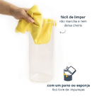 Pote Hermético 1650ml Vidro com Tampa Bambu OIKOS