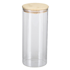Pote Hermético 1650ml Vidro com Tampa Bambu OIKOS