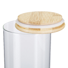 Pote Hermético 1650ml Vidro com Tampa Bambu OIKOS