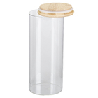 Pote Hermético 1650ml Vidro com Tampa Bambu OIKOS
