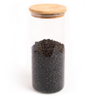 Pote Hermético 1650ml Vidro com Tampa Bambu OIKOS