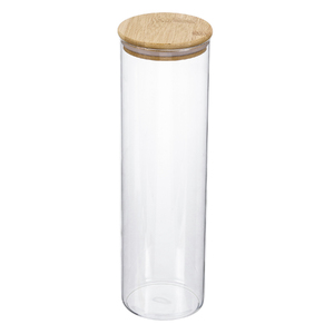 Foto de Pote Hermético 2L Vidro com Tampa Bambu OIKOS