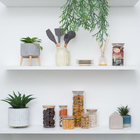 Pote Hermético 300ml Vidro com Tampa Bambu OIKOS