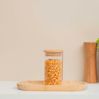 Pote Hermético 300ml Vidro com Tampa Bambu OIKOS