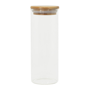 Foto de Pote Hermético 450ml Vidro com Tampa Bambu OIKOS