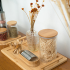 Pote Hermético 600ml Vidro com Tampa Bambu OIKOS