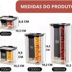 Pote Hermético 6 Peças Porta Mantimentos P/ Cozinha P/ Alimen