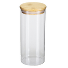 Pote Hermético 800ml Vidro com Tampa Bambu OIKOS