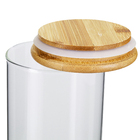 Pote Hermético 800ml Vidro com Tampa Bambu OIKOS