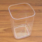 Pote Hermético Acrílico Quadrado 800 Ml - Conjunto Com 04 Peç