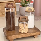 Pote Hermético Andria Tampa Em Madeira 1l - Hauskraft