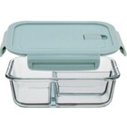 Pote Hermético Com 3 Divisoes Marmita Vidro Temperado 1l 21x1