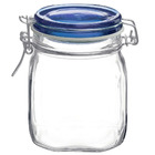 Pote Hermético Com Tampa Azul Bormioli Rocco Vidro Italiano 7