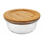 Pote Hermético Com Tampa Bambu 400ml
