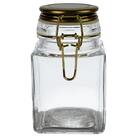 Pote Hermético Com Tampa Dourada Vidro 7x12cm Lyor