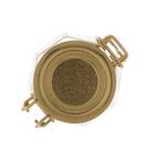Pote Hermético Com Tampa Em Metal Geométrico Dourado 6cm